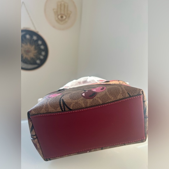 Coach Signature Cherry Mini City Tote Bag - Picture 6 of 8